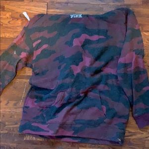 Red camo PINK hoodie with sparkly letters